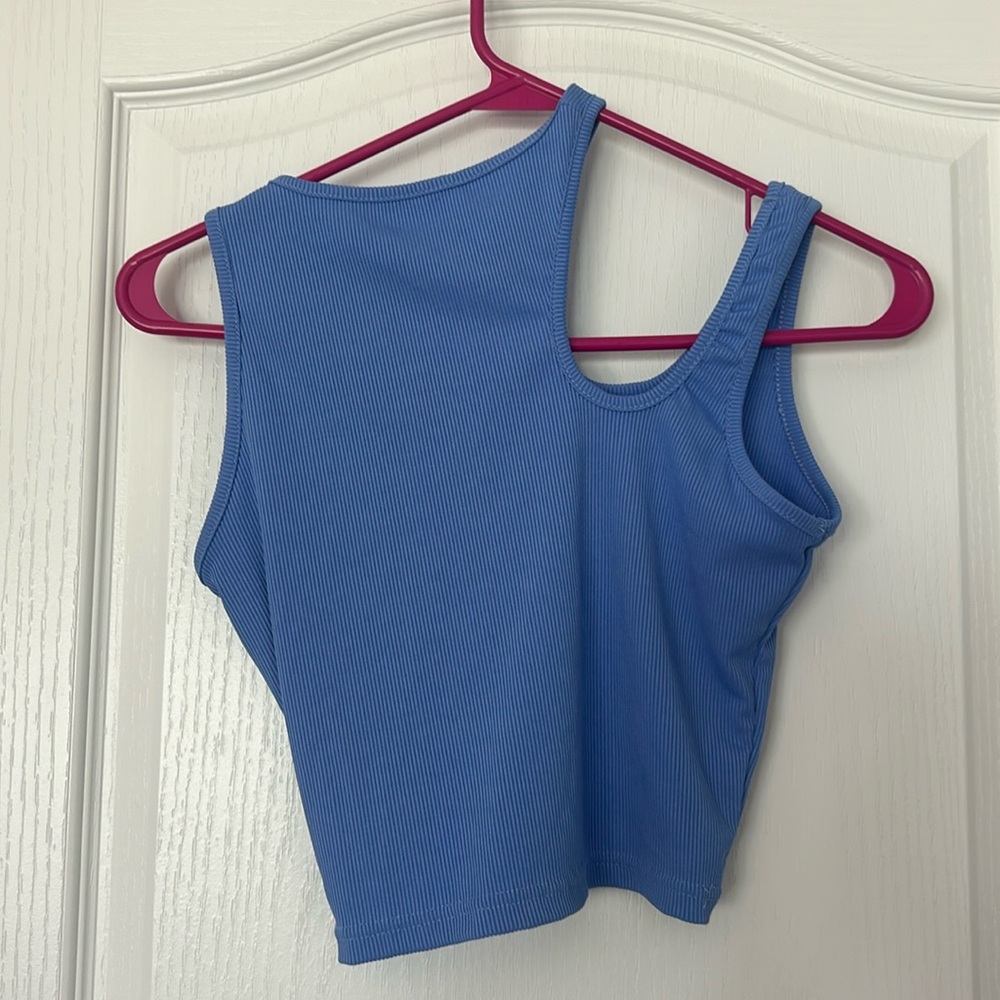 Blue Tank Top Crop Top